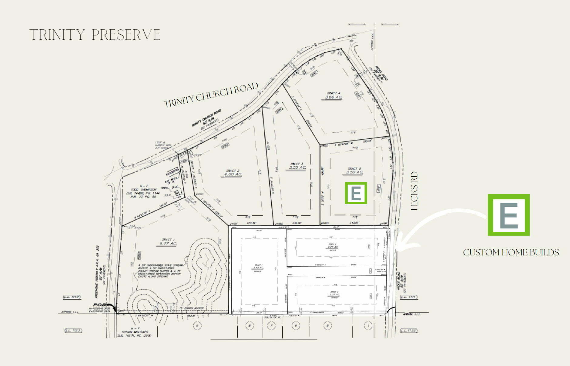 Trinity Preserve Lot Map