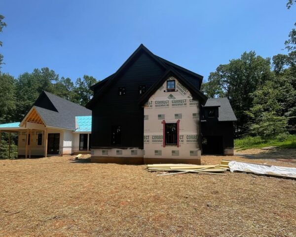 Custom home under construction in Georgia