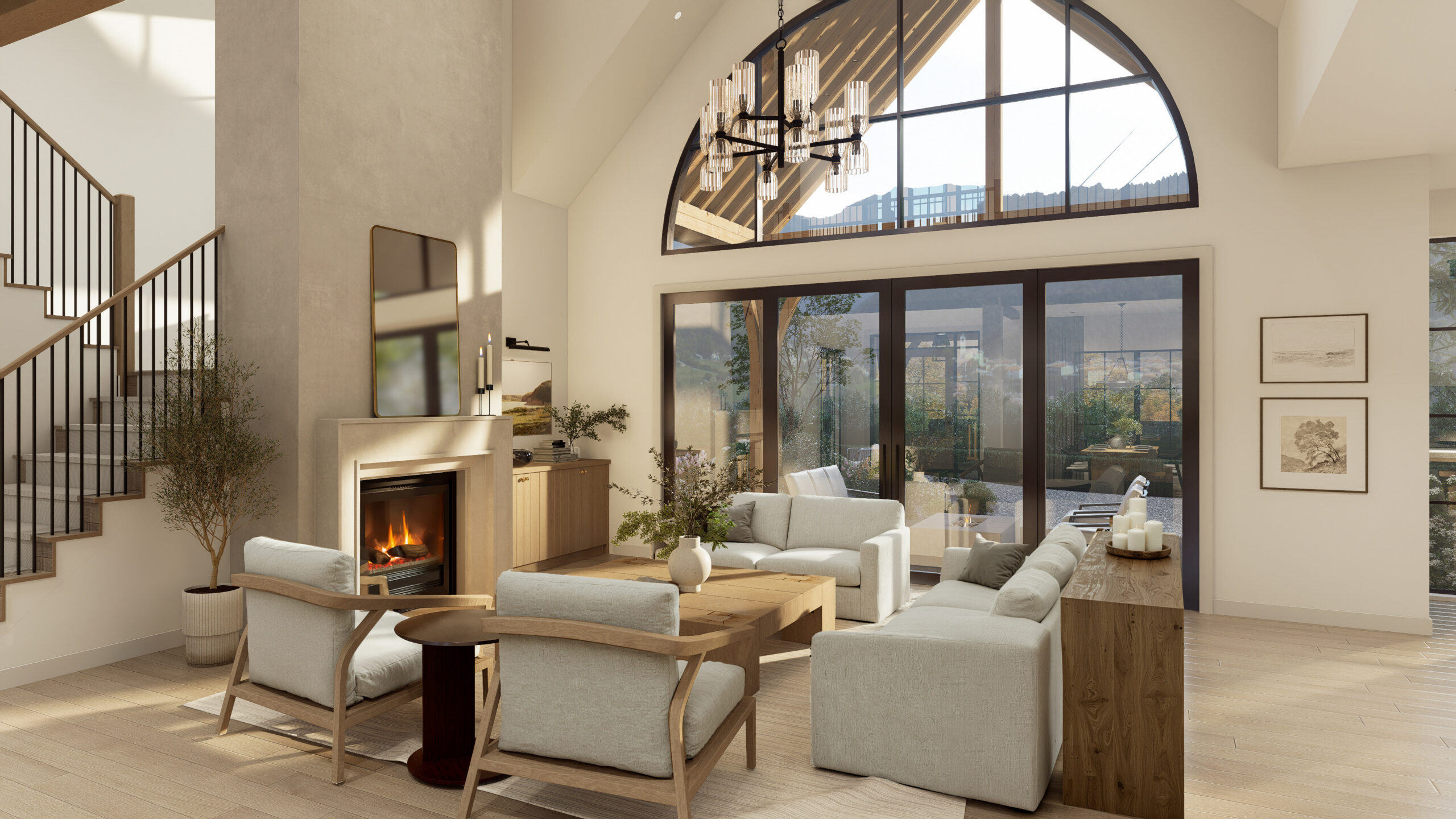 fairfield custom homes by ecraft at Forsyth Commons Ct, Cumming, GA 30041 custom luxury living room design